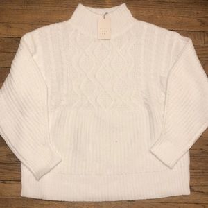 A New Day White Mock Turtleneck Sweater